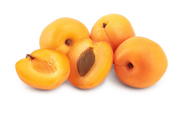 Apricot fruit isolated on white background macro