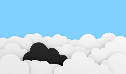 cloud background sky blue black different white empty 