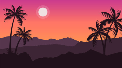 Fototapeta na wymiar Ultimate Sunset Evening Landscape Background