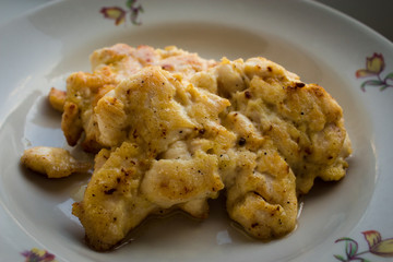chicken on a plate