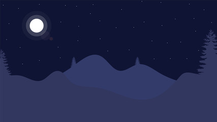 Chilly Night Vector Illustration 