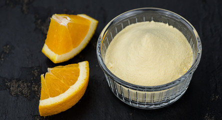 Orange Powder (selective focus)