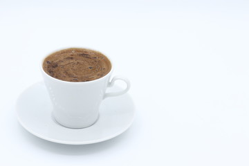 Turkish coffee on  a white background
