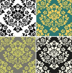 Retro vintage cover. Abstract flower. Beautiful abstract backdrop. Wallpaper baroque, damask. Damask pattern collection for fabric design. Rococo ornament. Vintage decor. Fabric texture