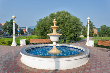 fountain in park
