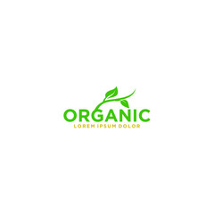 Organic farming logo design - eco nature green leaf