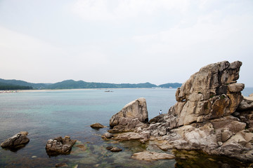Fototapeta na wymiar Gonghyeonjin beach in Goseong-gun, South Korea.