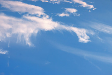 clouds in the blue sky