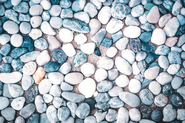 Background texture from colour small stones pebbles sea beach nature background