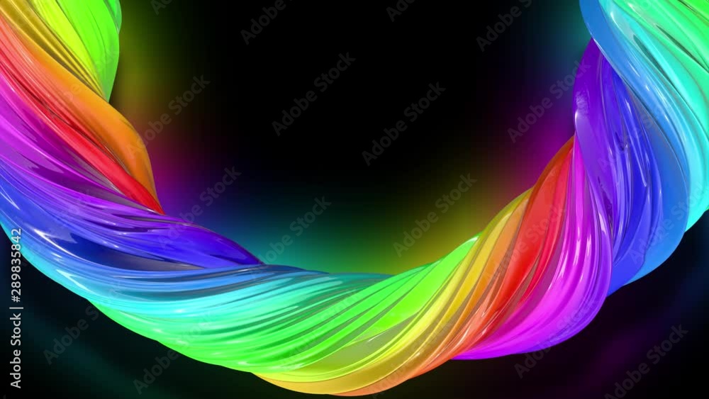 Poster paint flow moves in a circle. abstract colorful creative background with stream of mixed oil paints 