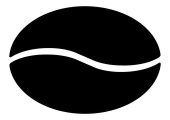 Obraz premium gz469 GrafikZeichnung - german - Kaffeebohne. english - coffee bean: simple template isolated on white background - close-up - din a4 - xxl g8532