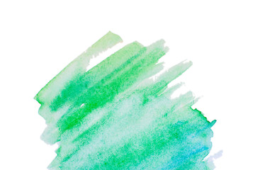 Fresh mint watercolor background with copy space.