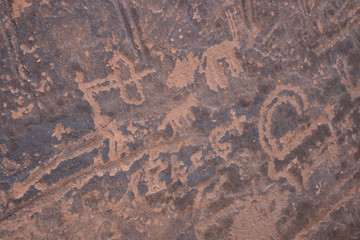 Ancient cave paintings / rock art in Ha'il Province in Saudi Arabia (world heritage site)