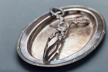 Chicken caprese with tomato and mozzarella cheese, served with linguine, tomato pasta sauce and basil, vertical