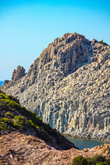 Calafico bay on the Island of San Pietro, Sardinia