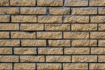 Old yellow Brick wall. brick wall, masonry texture, brickwork pattern background