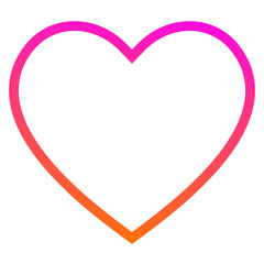 Heart Icon Vector. Perfect Love symbol. Trendy multicolor logo. Isolated illustration on white background.