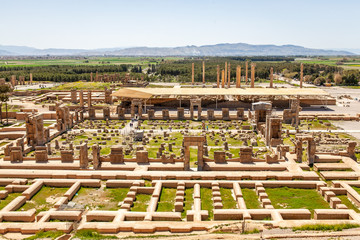 Obraz premium Les ruines de Persepolis, ancienne Perse, Site classe au patrimoine de l'UNESCO, shiraz, Iran
