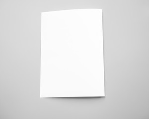 blank sheet of paper, Poster mock-ups paper, white paper isolated on gray background, Blank portrait A4. brochure magazine isolated on gray, can use banners products business texture background 