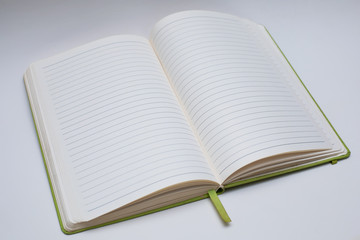 Paper notebook or note pad with empty pages