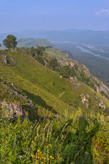 landscape with mountains and river