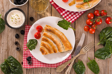 Spanakopita, greek spinach pie.