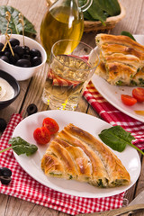 Spanakopita, greek spinach pie.