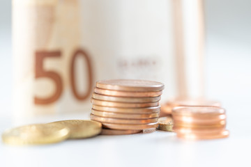 billets euros et pièces