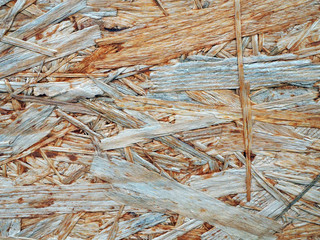 Texture of wood. Plywood texture. Osb wood board for background decoration.  Oriented strand board