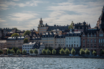 View over the district Södermalm in Stockholm