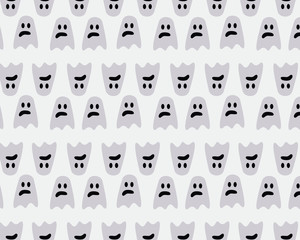Halloween Ghost doodle vector Ghost icon seamless pattern wallpaper background