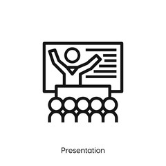 presentation icon vector symbol