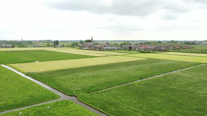Aerial from the village Zevenhuizen in the Netherlands