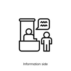 information side icon vector symbol