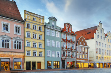 Obraz premium Altstadt street in Landshut, Germany