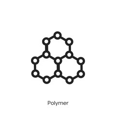polymer icon. polymer icon vector. Linear style sign for mobile concept and web design. polymer symbol illustration. vector graphics - Vector	