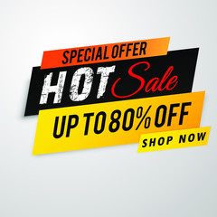 Hot sale banner template black and yellow background.Vector low price labels 