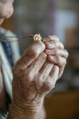 Hands of an old woman