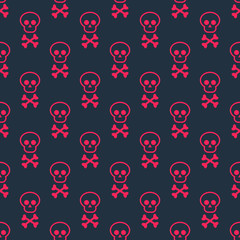 Seamless pattern on the theme of Halloween. Background for packaging. Hand-drawn illustration.