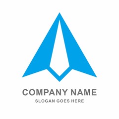 Fototapeta premium Geometric Arrow Space Business Company Vector Logo Design