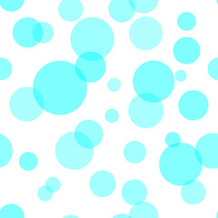 Seamless pattern with blue circles