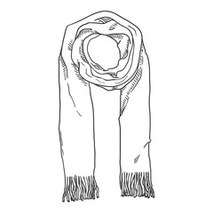 Vector Sketch Woolen Scarf