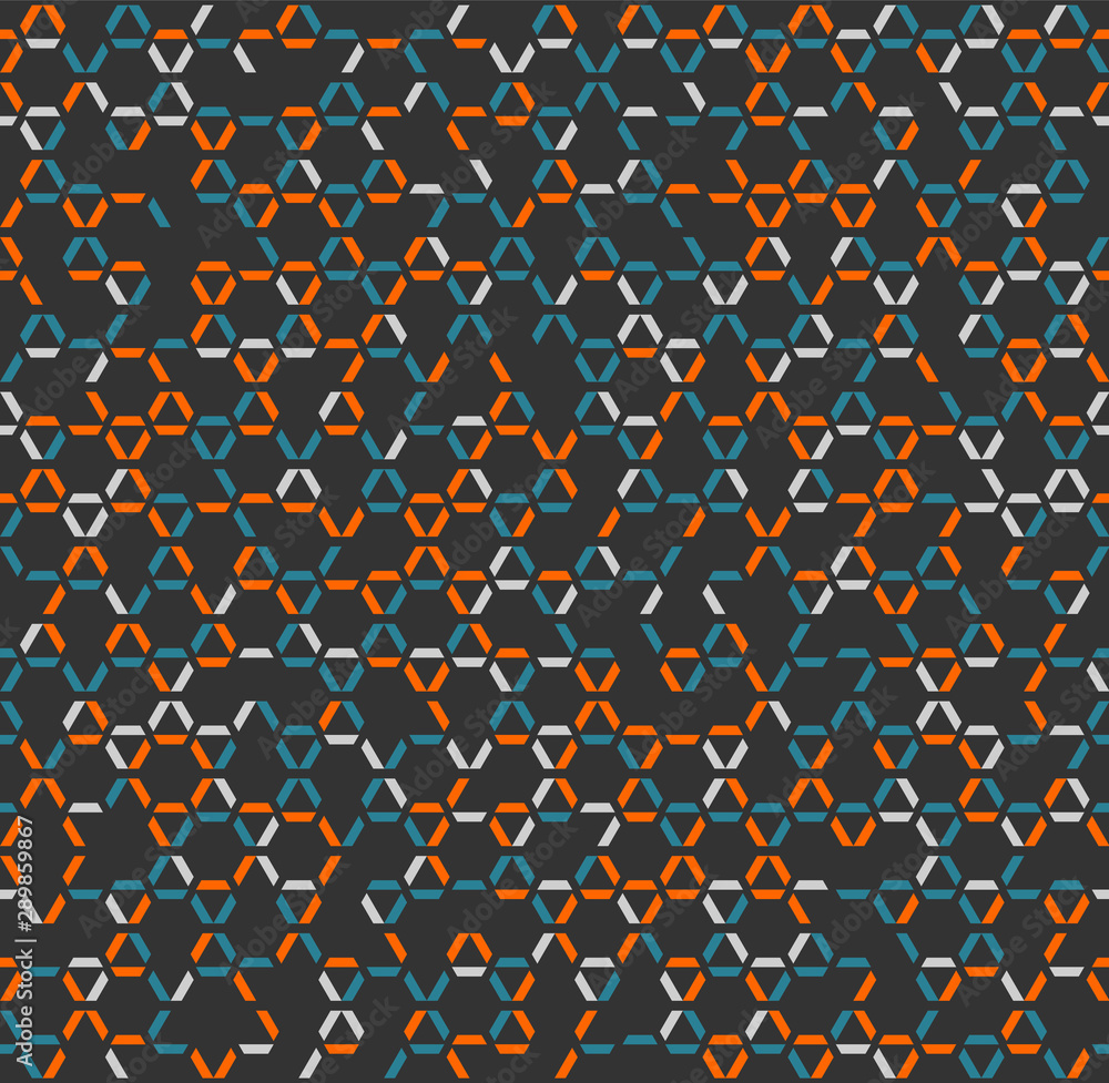 Aufkleber seamless geometric pattern with hexagons. abstract background. vector illustration