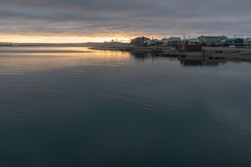 Cambridge Bay Harbor at Dawn