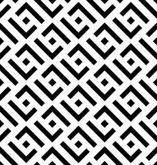 Vector geometric seamless pattern with squares. Monochrome stylish texture.