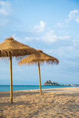 Beach view in Peniscola, Spain