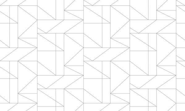 Fototapeta Seamless thin linear pattern. Abstract geometric background. Stylish .