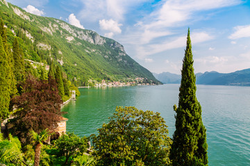 Fototapeta na wymiar Amazing view of Lake Como in Lombardy region, Italy