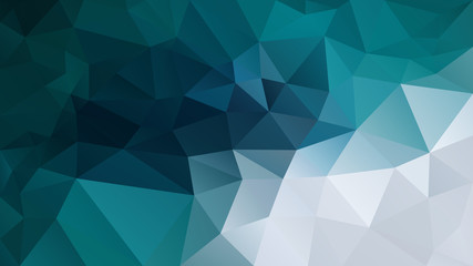 vector abstract irregular polygon background - triangle low poly pattern - blue green teal turquoise grey white color
