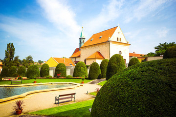 Fototapeta premium Beautiful gardens of Czernin Palace, Prague, Czech Republic